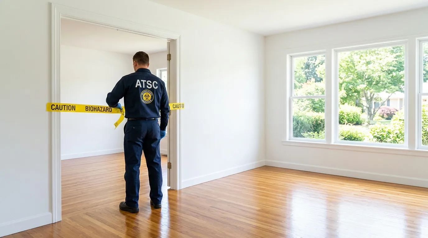 Certified biohazard cleanup crew performing Decomposition Cleanup in Bartow